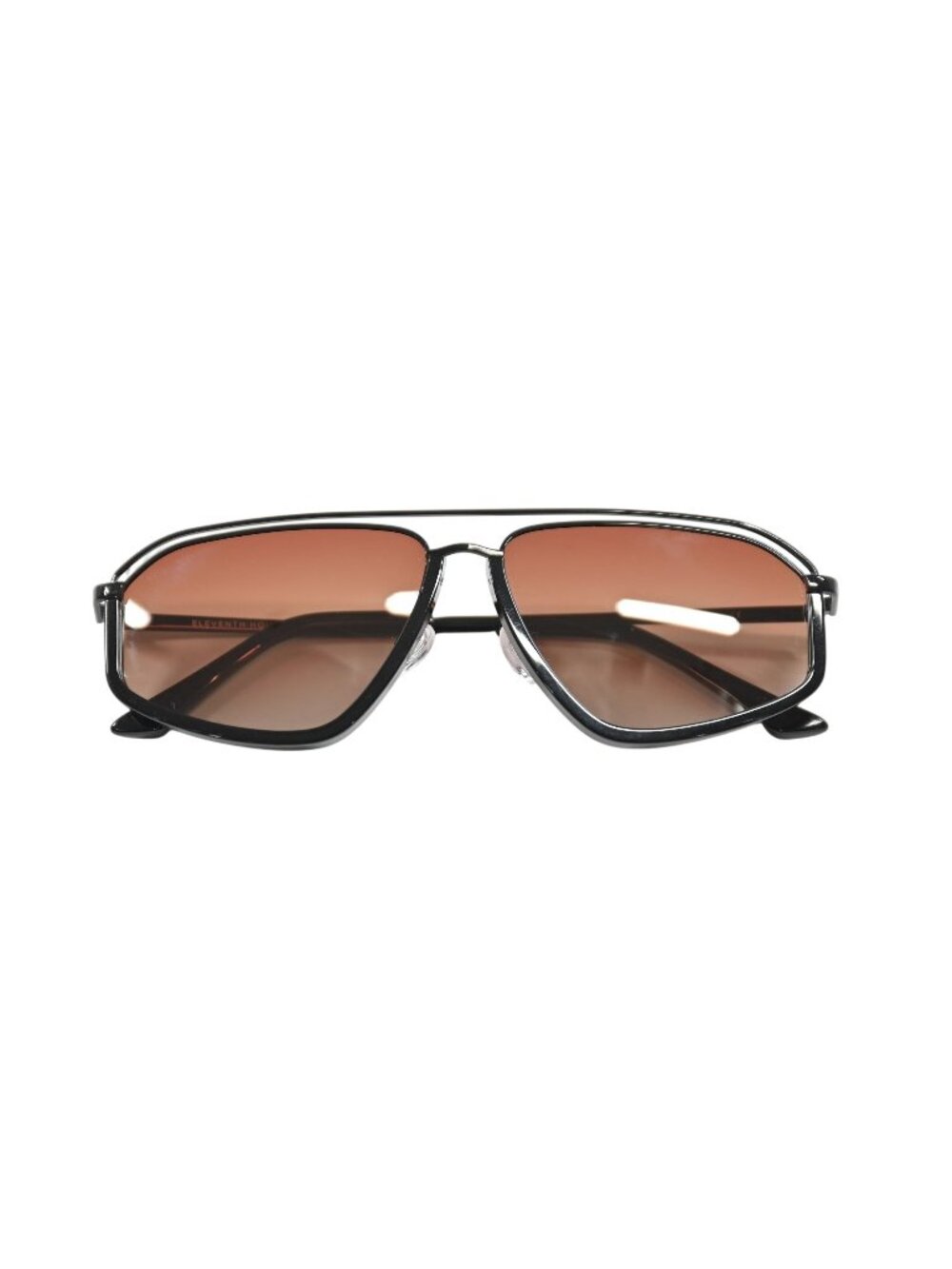 Eleventh Hour 11.2 Medium Aviator Sunglasses in Black Brown